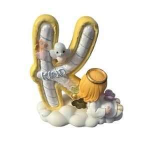 Enesco K Kind Small Angel Figurine, Vintage, Alphabet Series, 2002